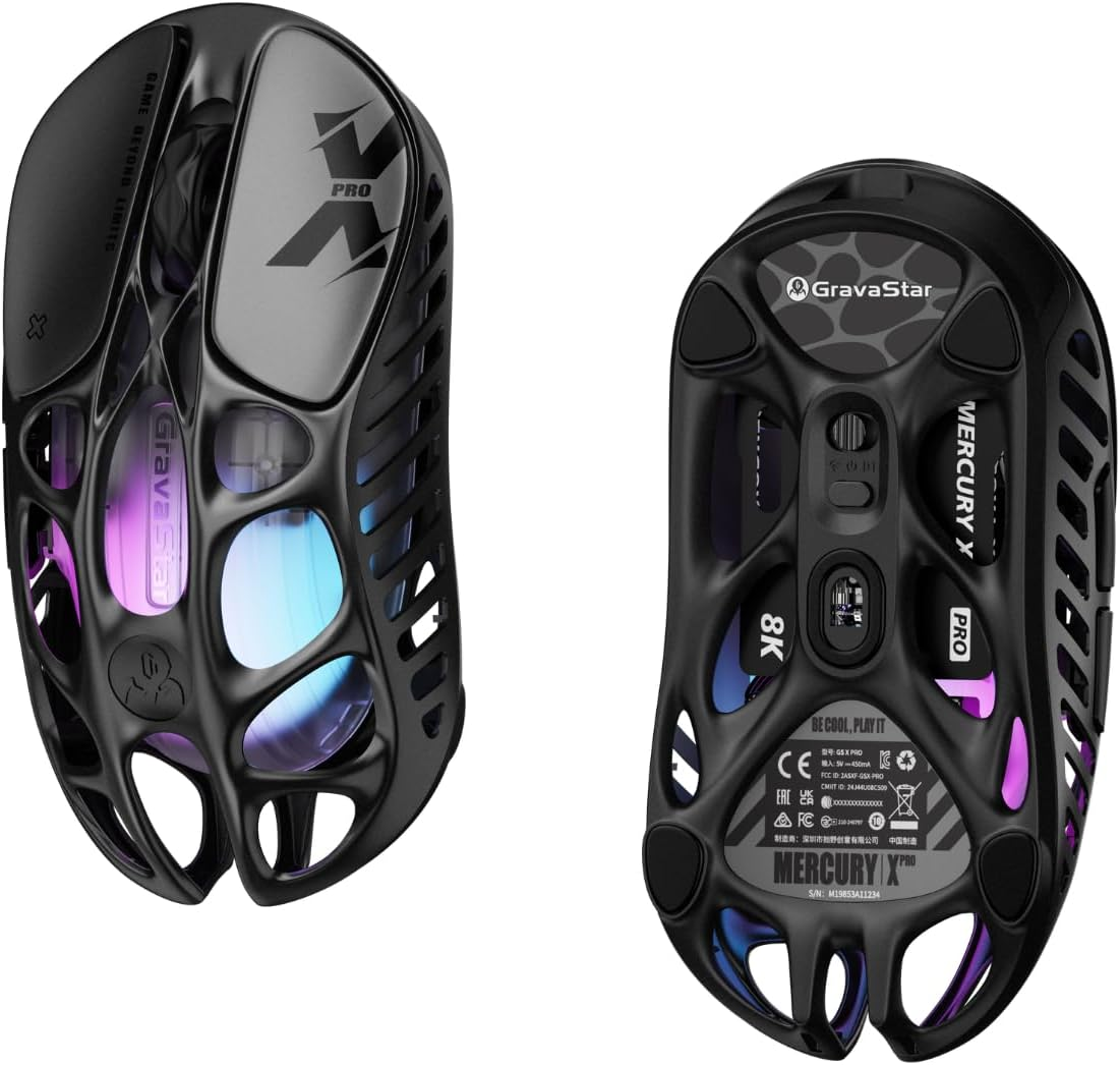 GravaStar Mercury X Pro Wireless Gaming Mouse - Galaxy Black GravaStar Mercury X Pro Wireless Gaming Mouse - Galaxy Black
